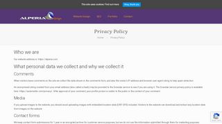 
                            6. Privacy Policy - Alperia | Witney Web Design