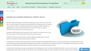 
                            4. Privacy Policy - Australian Ladybird Essentials