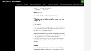 
                            2. Privacy Policy | EURO COIN TRADING COMPANY