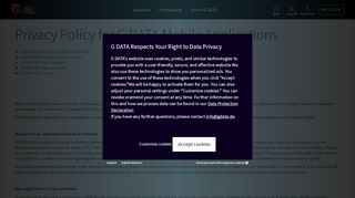 
                            4. Privacy policy for mobile applications | G DATA