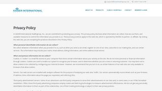 
                            4. Privacy Policy - Kaiser International Healthgroup, Inc.