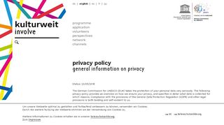 
                            1. Privacy Policy - kulturweit.de