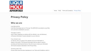 
                            3. Privacy Policy – Liqui Moly