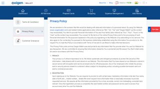 
                            4. Privacy Policy - Oxigen Wallet