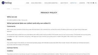 
                            5. Privacy Policy | Twicsy