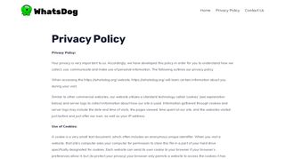 
                            7. Privacy Policy - Whats Dog