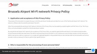 
                            4. Privacy policy Wi-Fi network | Brussels Airport