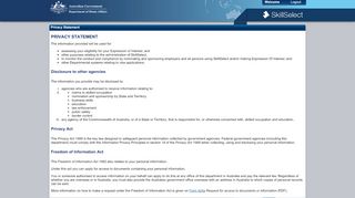 
                            6. Privacy Statement - skillselect.gov.au