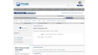 
                            6. Private Banking Directory: Banco Votorantim SA < London ...