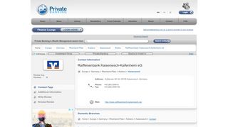 
                            8. Private Banking Directory: Raiffeisenbank Kaisersesch ...