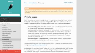 
                            7. Private pages — Wagtail 2.1.1 documentation