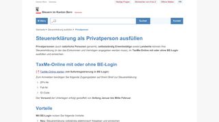 
                            5. Privatperson - Steuern im Kanton Bern - Kanton Bern