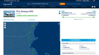 
                            5. Pro Airways #940 24-Jul-2019 KPSM - KPYM FlightAware