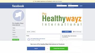 
                            11. Pro Healthy Wayz International - Home | Facebook