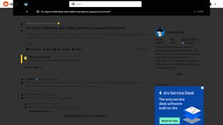 
                            4. Pro Sport notification that reddit username or password incorrect ...