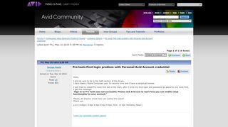 
                            6. Pro tools First login problem with Personal Avid …