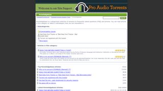 
                            7. ProAudioTorrents Support Team - Knowledgebase