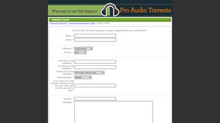 
                            1. ProAudioTorrents Support Team - Submit a ticket