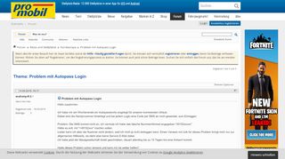 
                            5. Problem mit Autopass Login - promobil.de