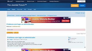 
                            6. Problema com login no administrador - Joomla! Forum ...