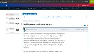 
                            5. Problemas de Login na Play Store | Fórum AndroidPIT