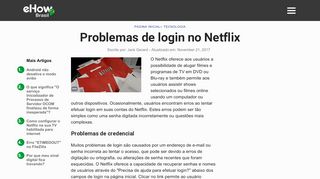 
                            6. Problemas de login no Netflix - ehow.com.br