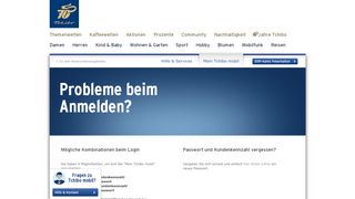 
                            3. Probleme beim Anmelden? - Mein Tchibo mobil