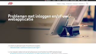 
                            4. Problemen met inloggen en/of uw webapplicatie - ADP