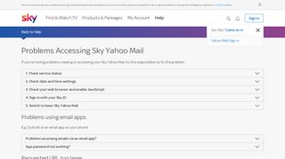 
                            11. Problems Accessing Sky Yahoo Mail | Sky Help | Sky.com