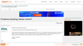 
                            8. Problems booking Jetstar online? - Fodor's Travel Talk Forums