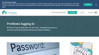 
                            7. Problems logging in - Crewseekers