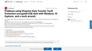 
                            7. Problems using Kingston Data Traveler Vault …