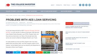 
                            9. Problems with AES Loan Servicing | The College Investor