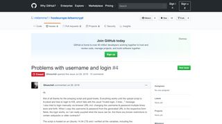 
                            10. Problems with username and login · Issue #4 · mklemme1 ...