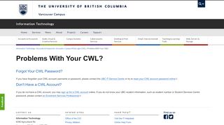 
                            5. Problems With Your CWL? | UBC Information Technology