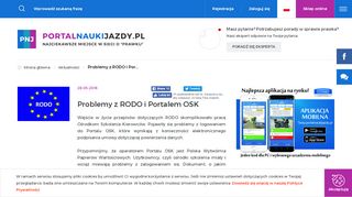 
                            8. Problemy z RODO i Portalem OSK - Portal nauki jazdy