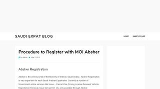 
                            11. Procedure to Register with MOI Absher - Saudi Expat Blog