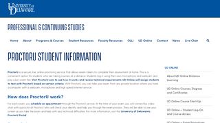 
                            6. ProctorU Student Information - University of Delaware Div. of ...