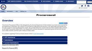 
                            6. Procurement - Arizona Department of Education