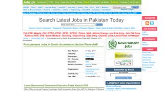 
                            8. Procurement Jobs In Sindh Accelerated Action Plane AAP ...