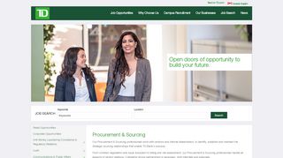 
                            3. Procurement & Sourcing - TD Bank