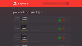 
                            9. prodeskel-pmd.co.cc passwords - BugMeNot