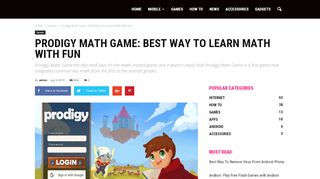 
                            7. Prodigy Math Game: Best Way To Learn Math With Fun