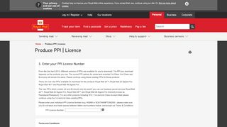 
                            1. Produce PPI | Licence | Royal Mail Group Ltd