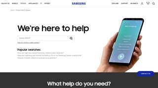 
                            10. Product Help & Support | Samsung Support UK