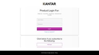 
                            1. Product Login For: - Kantar Media