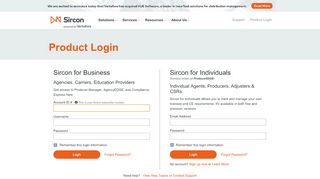 
                            9. Product Login | Sircon powered by Vertafore