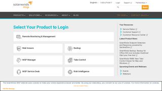
                            1. Product Login | SolarWinds MSP
