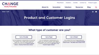 
                            7. Product Logins | Change Healthcare