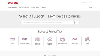 
                            5. Product Support and Drivers – Xerox